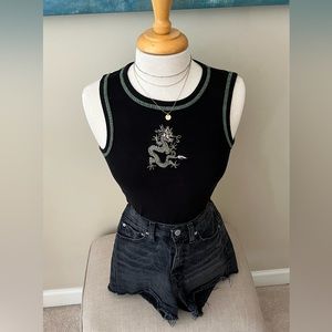 Brandy Melville Black Dragon Tank